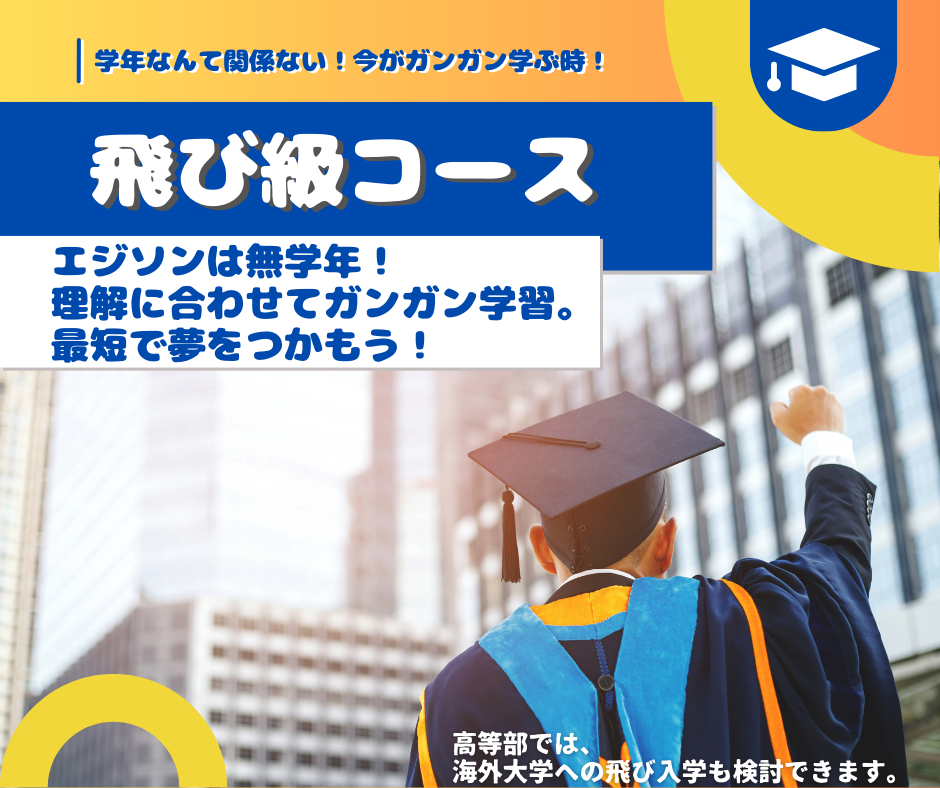 学年なんて関係ない。理解に合わせてガンガン学習の飛び級コース